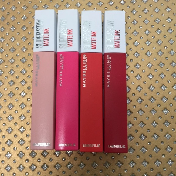 Maybelline Superstay Matte Ink Lipsticks Set Of 4 Nwt